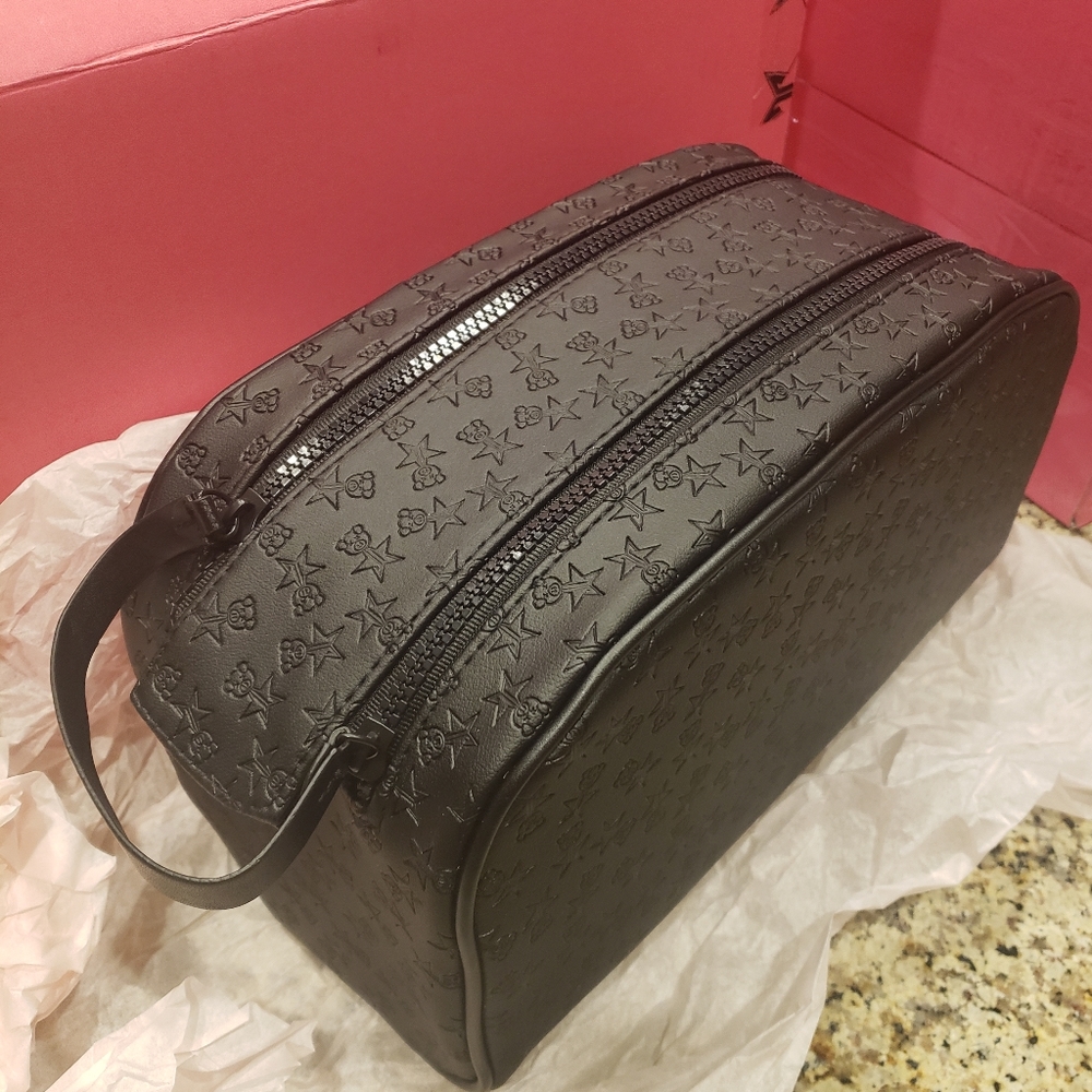 Shane x Jeffree Black Double Zip Makeup Bag